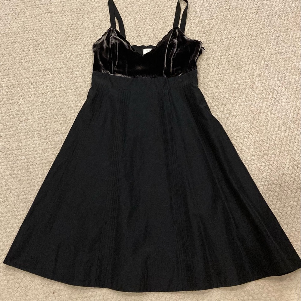 Velvet and silk dress empire waist.  Anthropologie. Moulinette Soeurs size 8